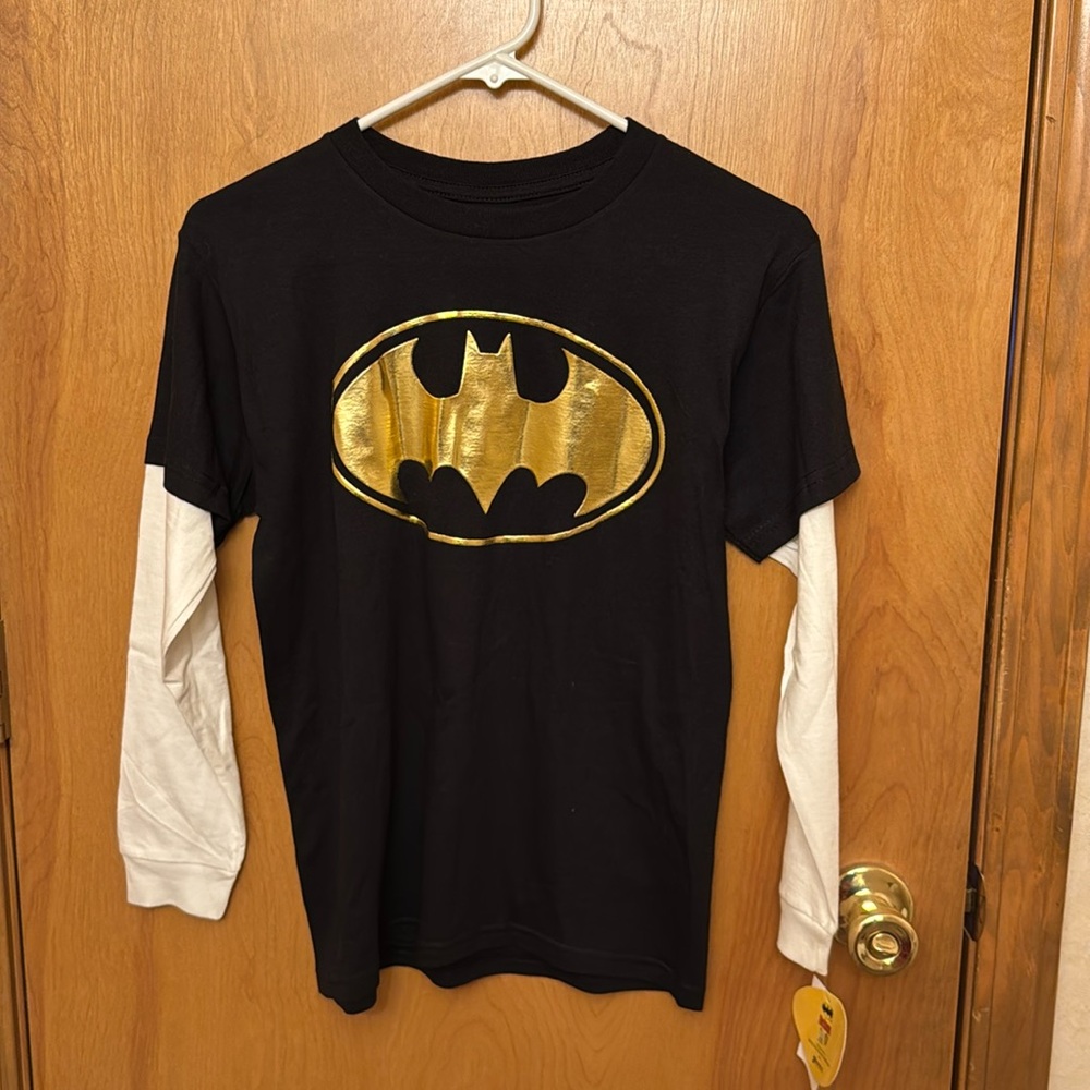 Youth Batman Long Sleeve Shirt Size S NWT